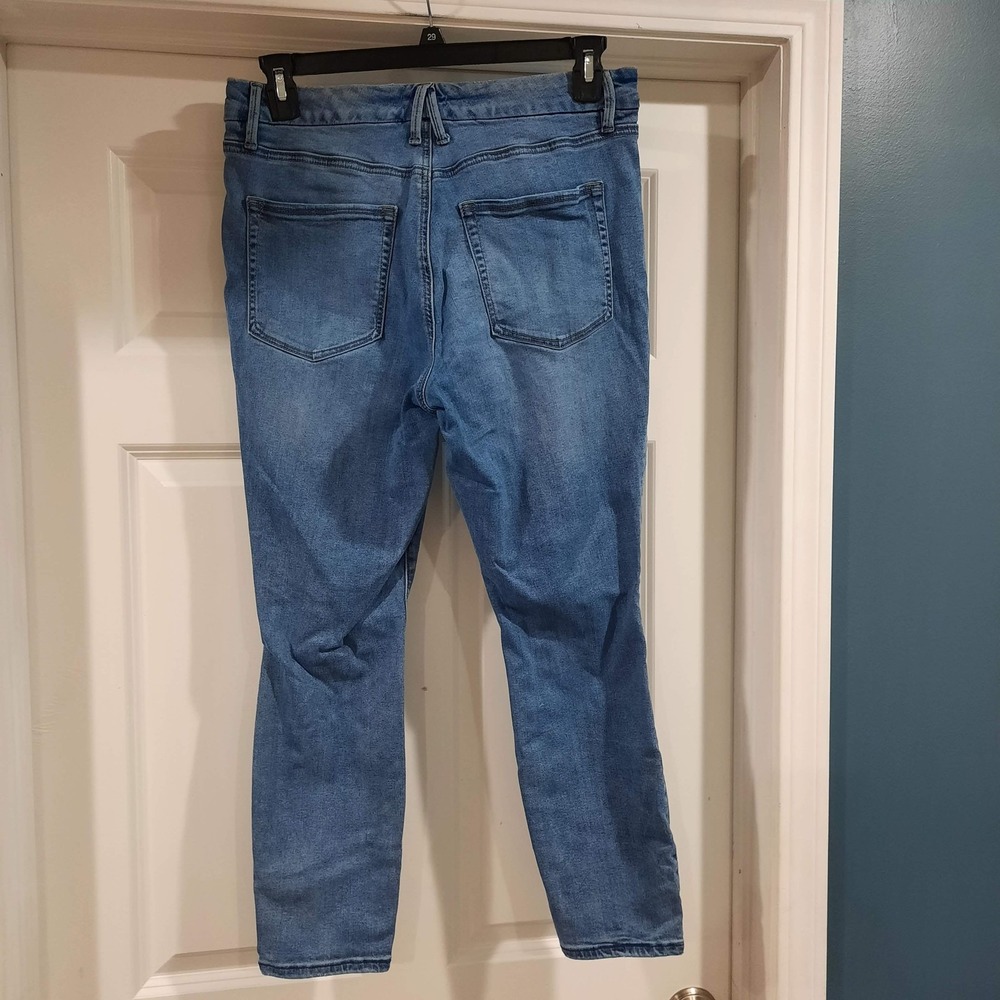 Good American Jeans Womens 15 Good Legs Crop Skinny High Rise‎ Denim Distressed - Picture 5 of 11